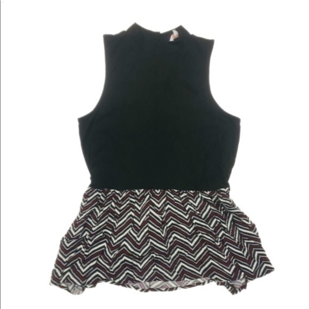 CANDIES CANDIES, Woman’s Black Casual Mix Peplum Tank Top size L, NWT - Picture 1 of 7